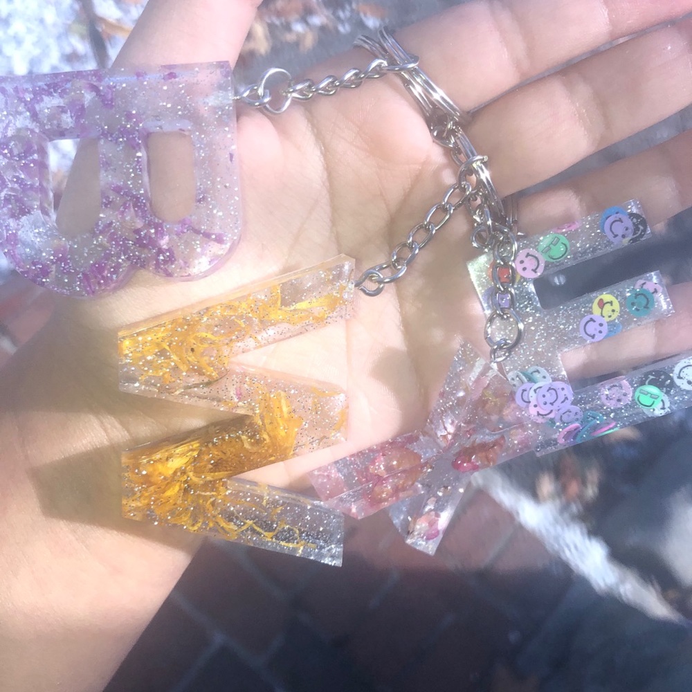 Letter keychains